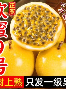 钦蜜9号黄金百香果新鲜水果5斤包邮大果应当季整箱黄皮白香黄金果
