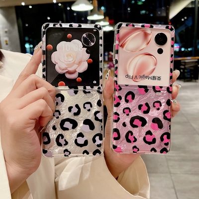 适用荣耀magicvflip手机壳新款豹纹magic小折叠屏vflip可爱magicflip时尚v flip女款vfilp外壳magicvfilp魔术