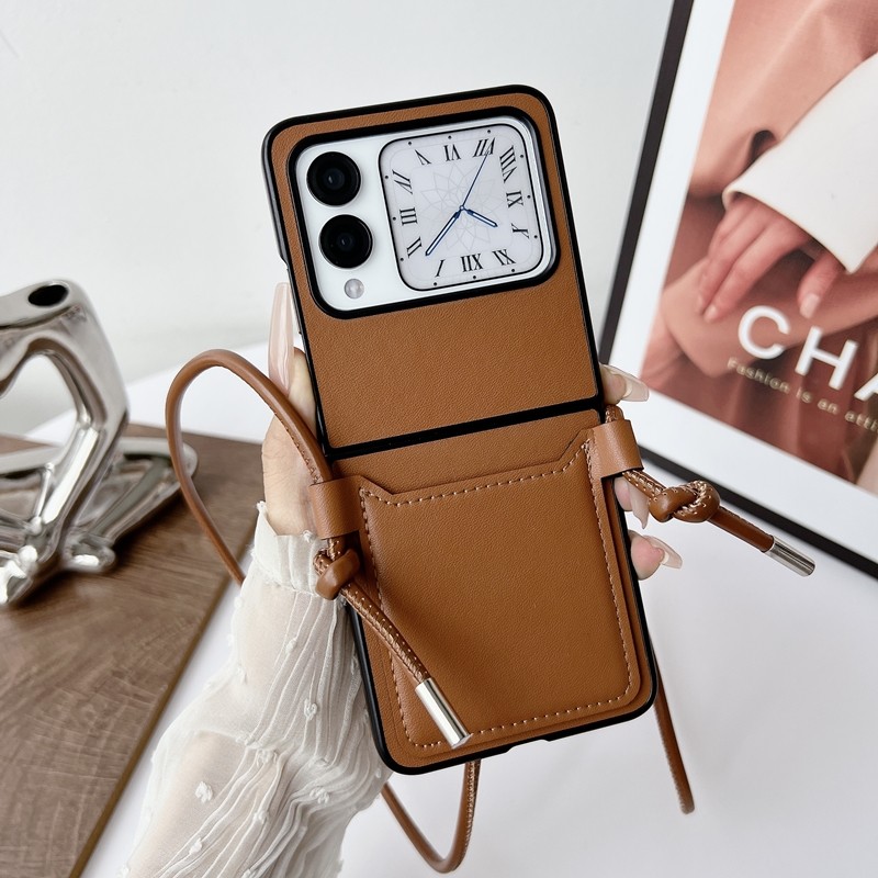 适用华为novaflip手机壳新款novafilp素皮nova背带斜挎flip保护套filp卡包noma折叠屏noveflip可插卡novo挂绳