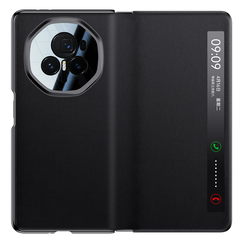 适用华为荣耀magicv3手机壳新款magic V3折叠屏FCP-AN10智能视窗maigcv3翻盖皮套majicv3镜头支架honor保护套