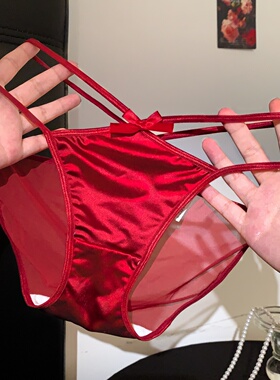 「HS」绯惑柔绡*性感高级蕾丝红色本命年内裤女款2026新款三角裤