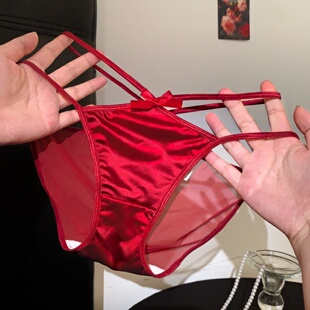 三角裤 「HS」绯惑柔绡 2026新款 女款 性感高级蕾丝红色本命年内裤