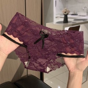 2026新款 女高级女生三角裤 性感勾人蕾丝镂空内裤 「HS」蕾影迷迭