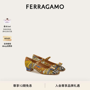 FERRAGAMO菲拉格慕女士Vara蝴蝶结玛丽珍鞋 12期免息