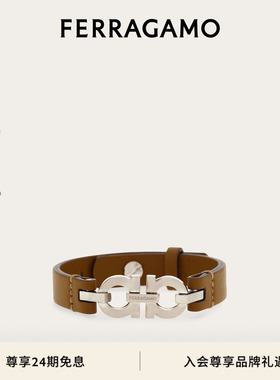 【礼物】FERRAGAMO菲拉格慕男士Gancini双扣手链