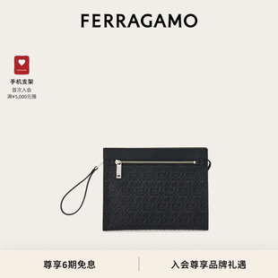 FERRAGAMO菲拉格慕男士 Gancini手拿包 6期免息