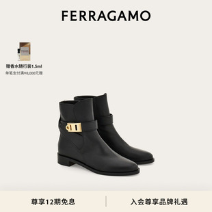 FERRAGAMO菲拉格慕女士Hug扣饰踝靴 礼物