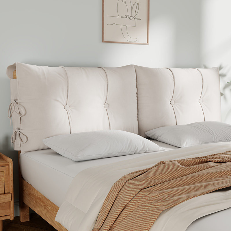 床头软包靠背奶油风榻榻米卧室防撞大靠枕2025新款可拆洗软靠背垫,居家布艺,床头靠垫,淘宝优惠券,粉丝福利购,淘宝优惠卷