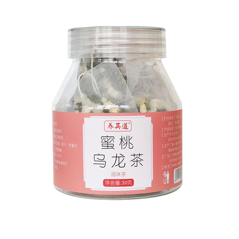 养其道蜜桃乌龙茶30g/10袋三角包装桃干苹果干正品养生代用冲泡茶