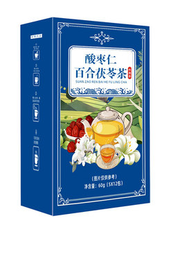 沁花苑酸枣仁茯苓百合茶60g/盒装山楂大枣栀子桑葚莲子组合养生茶