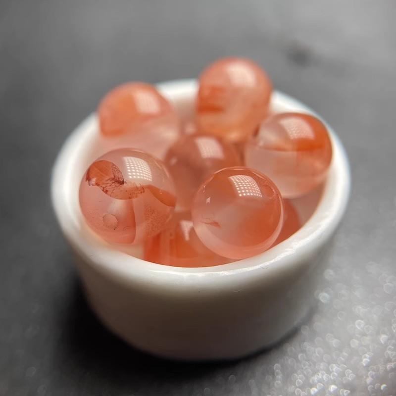 2026天然南红玛瑙散珠单珠冰飘花手串配珠满色满肉手工diy配饰配