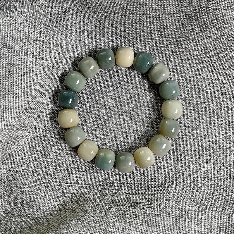 2026真品海盐蓝菩提根手串绕指柔学生款文玩佛珠菩提籽情侣款解压