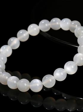 2026晶东珠宝 7A天然白月光手链 猫眼效应奶油体女生圆珠礼物手串