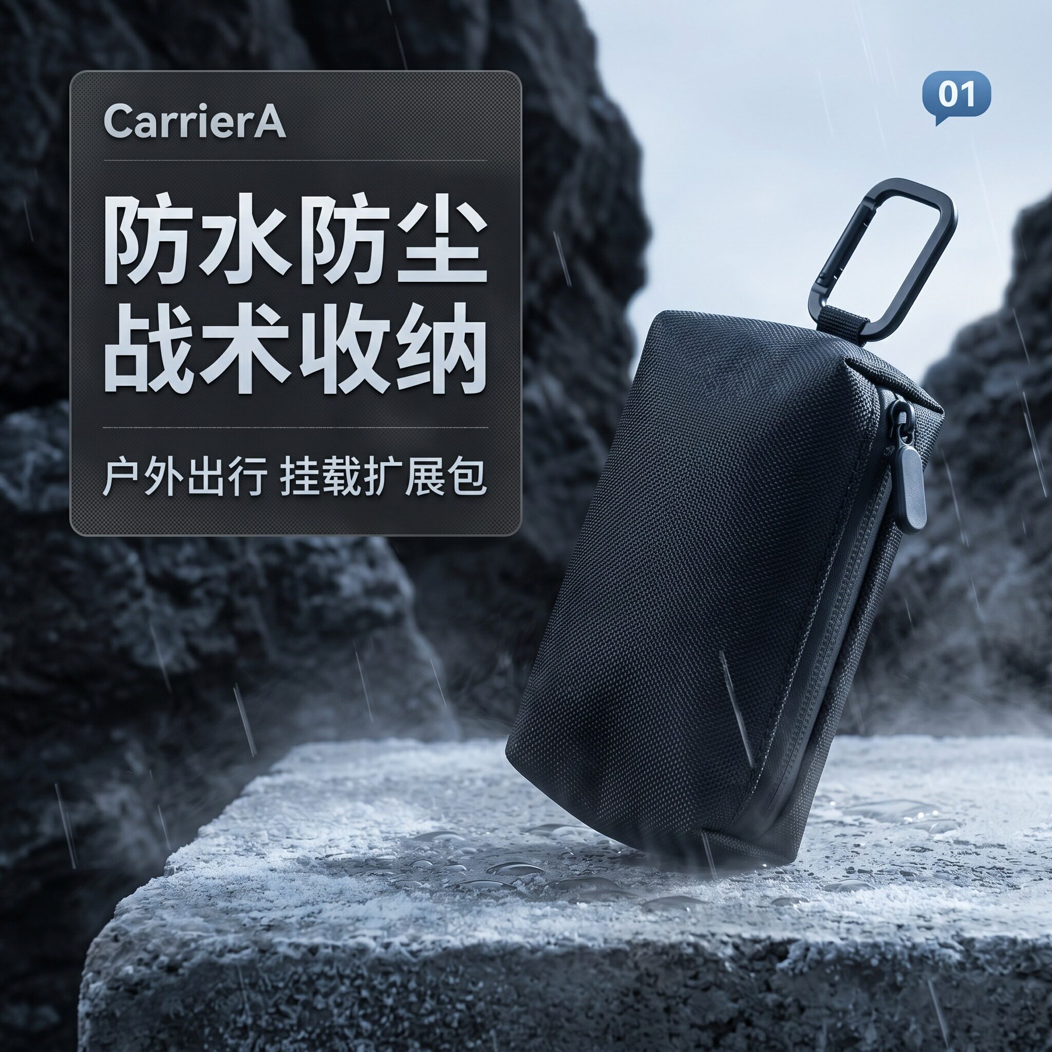 户外防水加厚牛津布多功能钥匙包图片