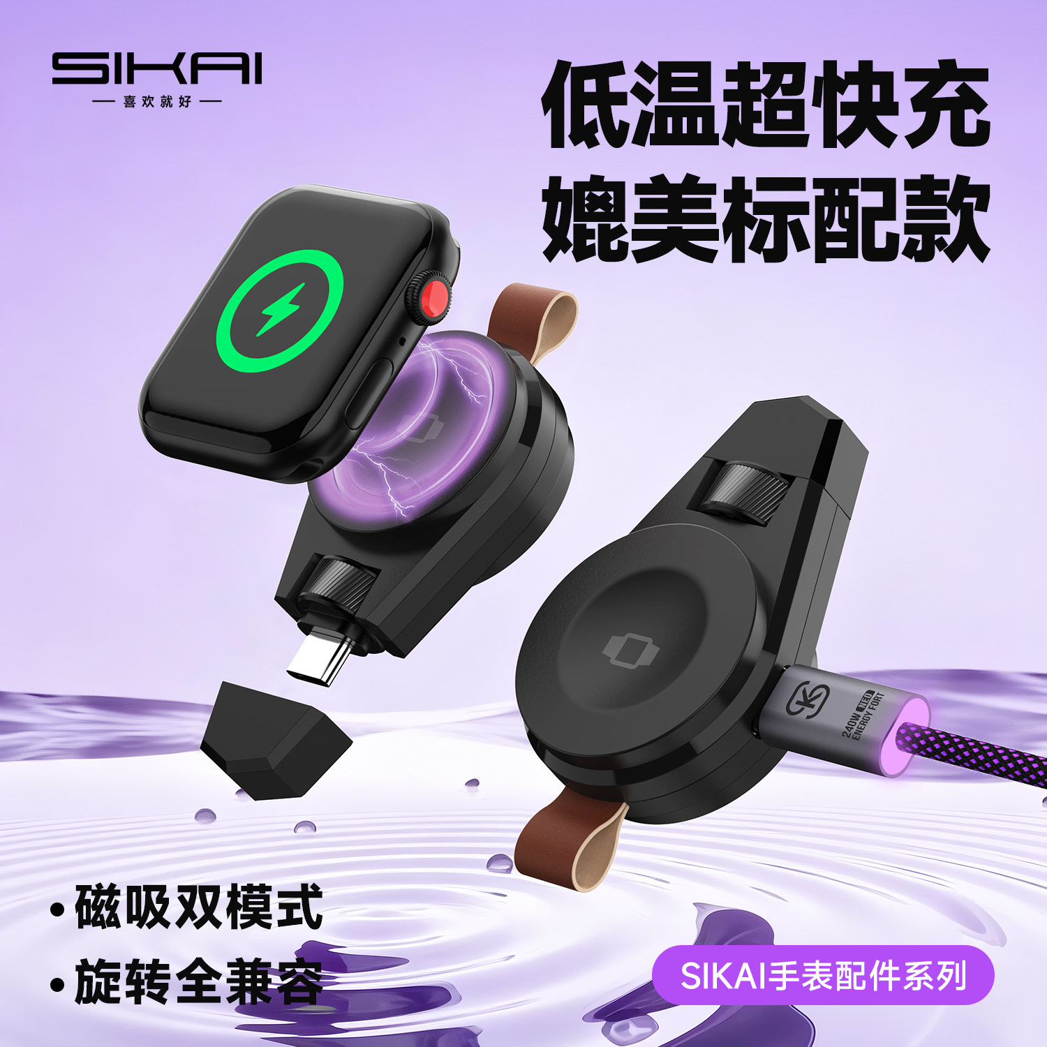 【2026款】适用苹果S11手表充电器watch10充电底座ty