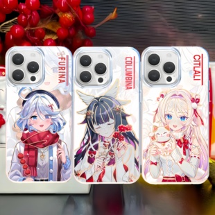 原神手机壳新年少女芙宁娜茜特菈莉胡桃适用苹果17iPhone14极光金小米15华为m70红米k80一加ace5Iqoo13周边