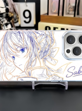 二次元手机壳saber阿尔托莉雅Fate远坂凛适用iphone17苹果16极光金小米15红米k80至尊华为m70iQOO13一加ace5