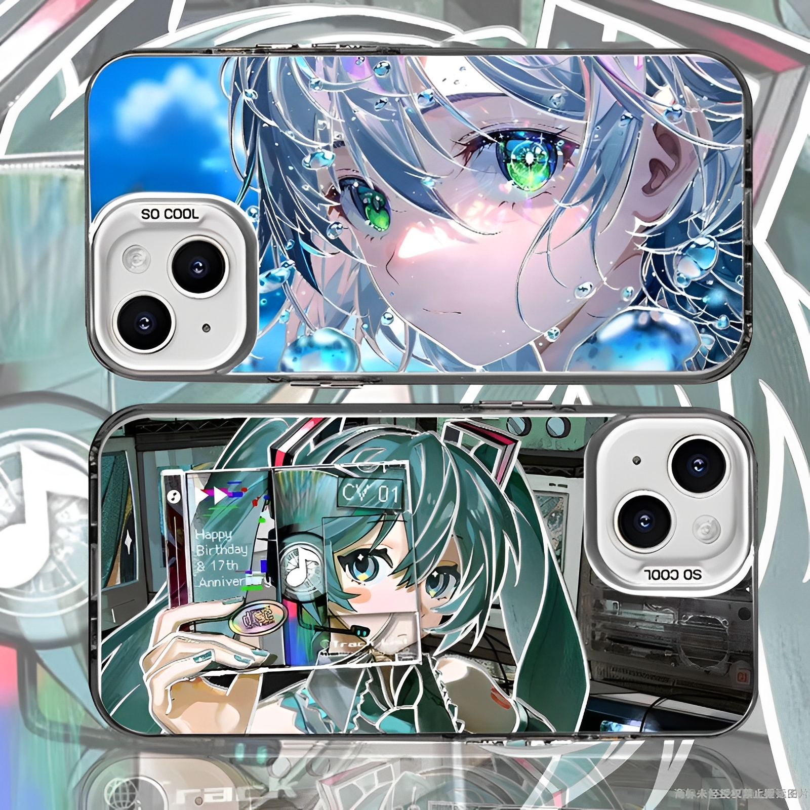 二次元手机壳洛天依初音未来镜音双子适用苹果16彩银iphone15华为m70小米14红米k80vivoiqoo12一加ace5周边
