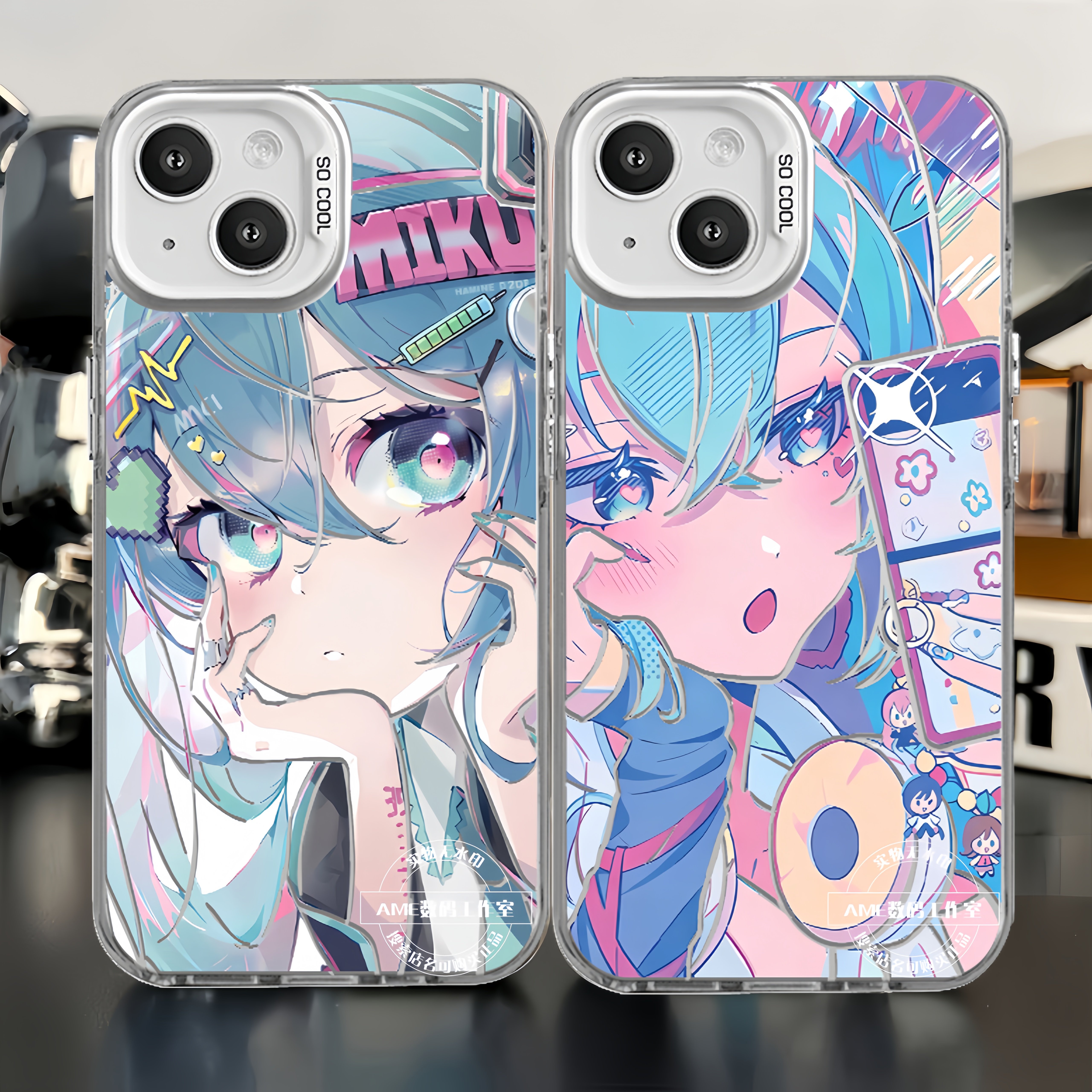 二次元手机壳洛天依适用苹果17彩银iphone16华为mate80小米14初音未来红米k90vivox300iqoo15一加ace6周边