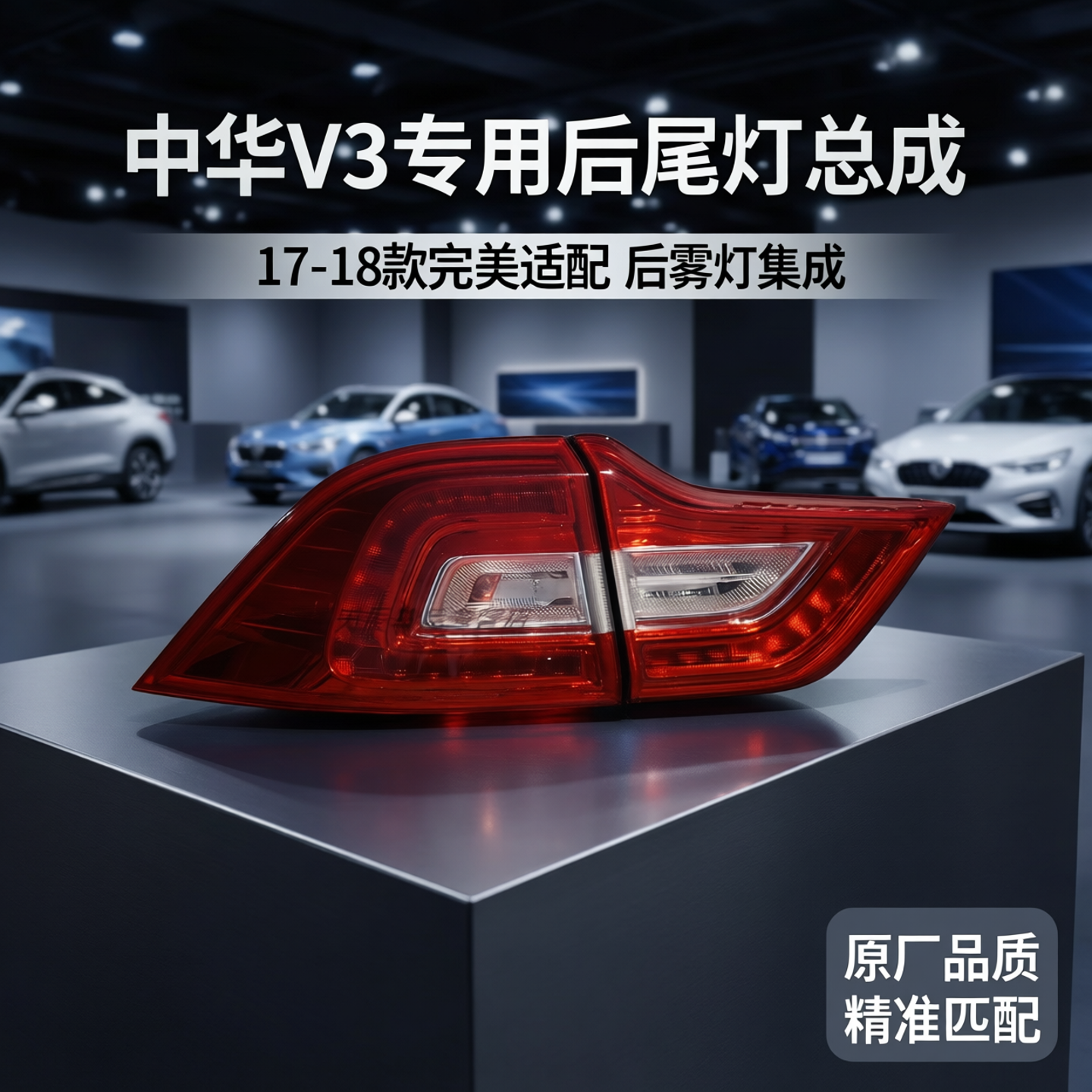适配中华V3后尾灯 车身后尾灯 中华17-18款V3尾灯总成 后雾灯