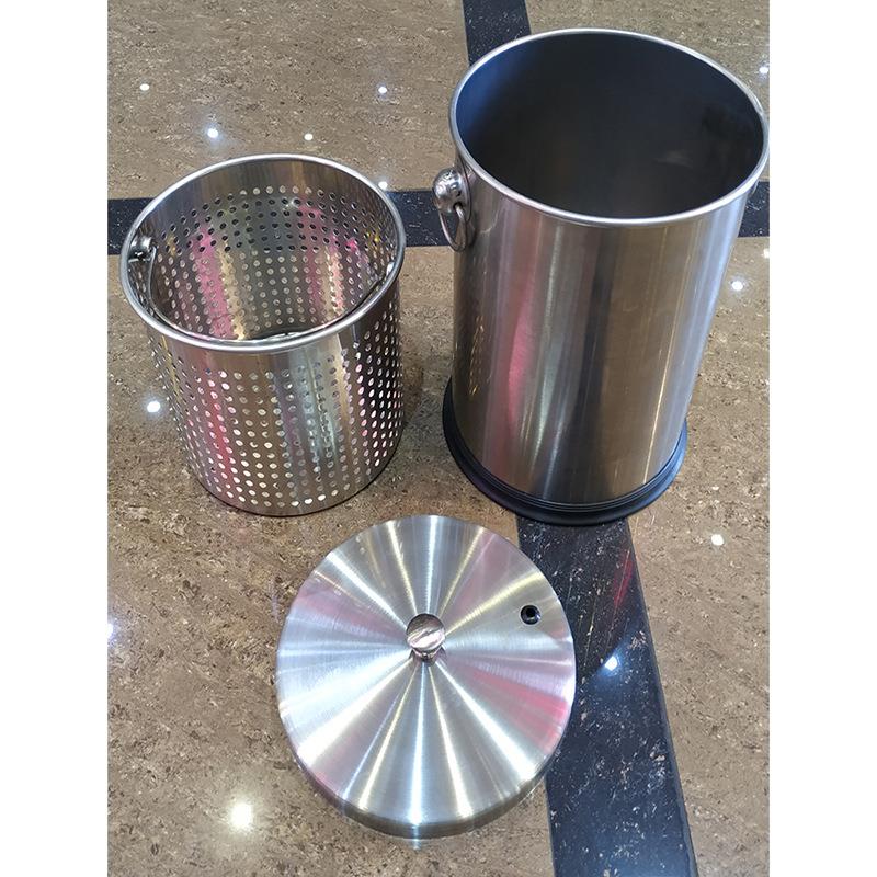 方高身矮身圆形不锈钢隔渣桶茶渣茶水收集桶茶室茶楼商用茶水桶