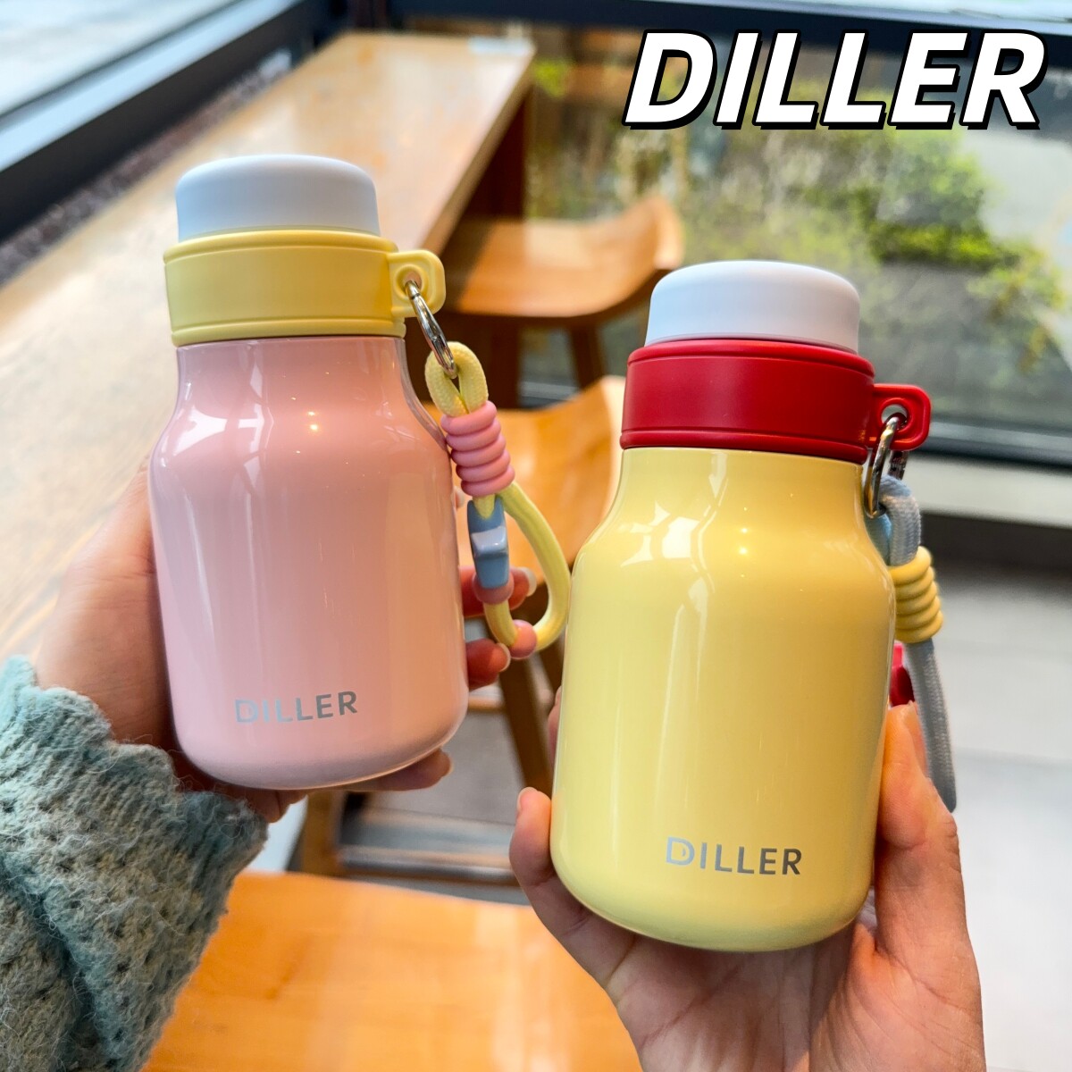 diller可爱便携316双饮保温杯