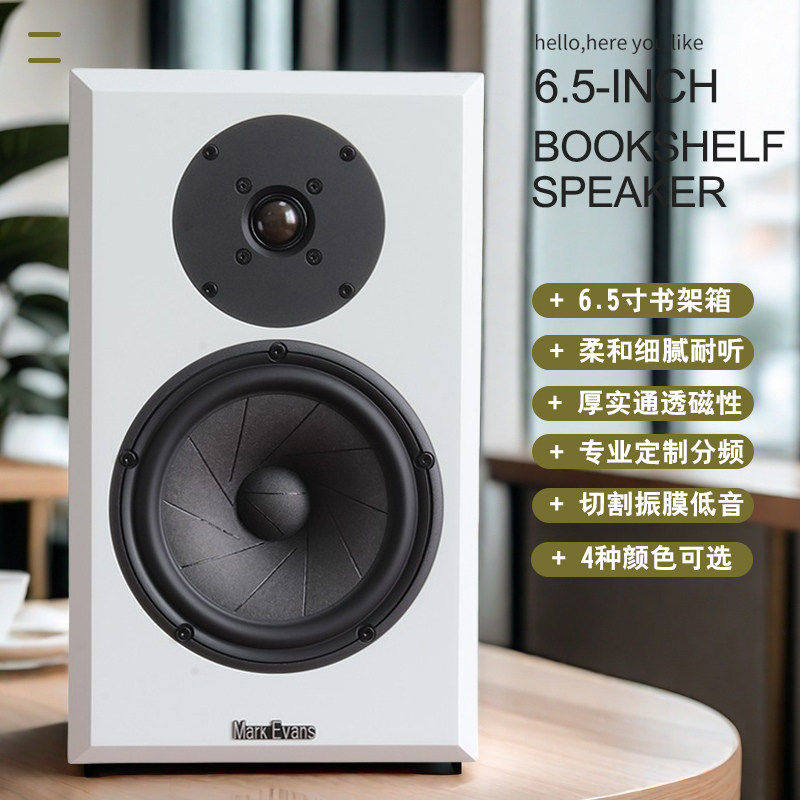 6.5寸西瓜皮家用发烧hifi无源书架高保真2.0音箱丹麦声甜润厚