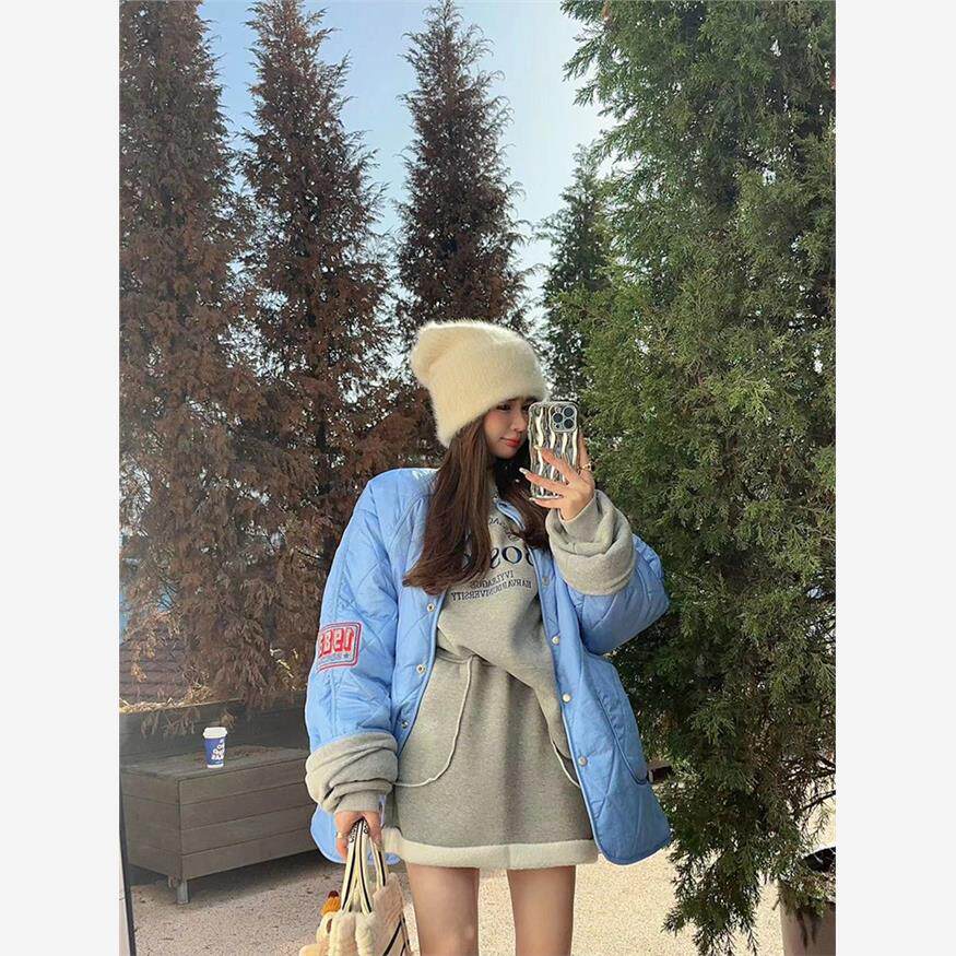 高级感套装女棉服外套深冬装搭配一整套卫衣今年流行裙子三件套潮