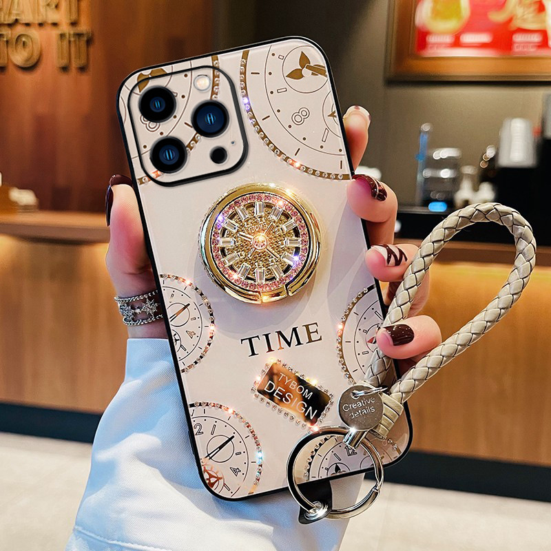 适用苹果16手机壳14新款iPhone12pro的保护套15promax女款x高端xr镶钻xs高级max水钻6s带支架7p挂绳i8plus