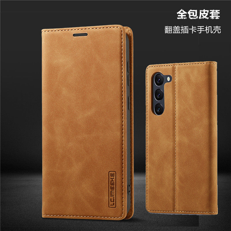 小牛纹三星手机套翻盖皮套s25