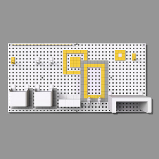 照片墙桌面收纳架免打孔置客厅搭塑料桌格墙面洞洞板墙上置物架