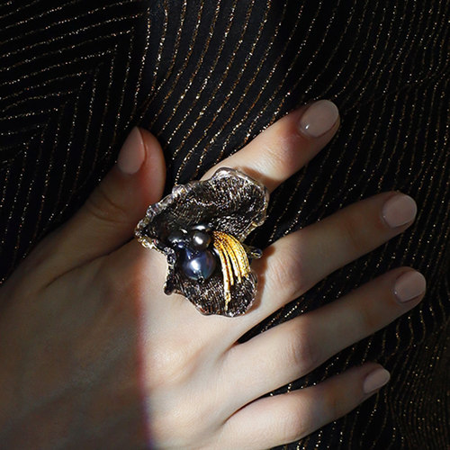 小众设计师花朵戒指轻奢新品女