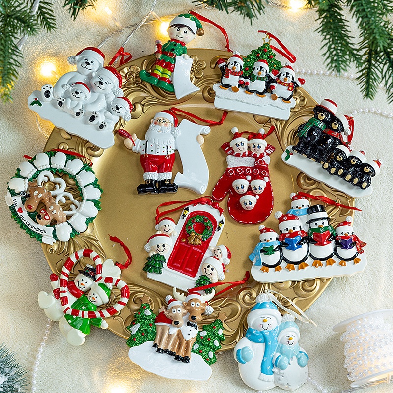 跨境圣诞装饰圣诞树挂件树脂圣诞老人挂饰christmas decorations