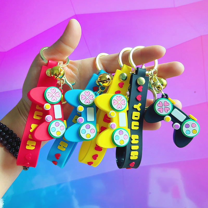 游戏手柄3D立体钥匙扣 创意仿真礼品个性包挂件PVC软胶钥匙扣配件