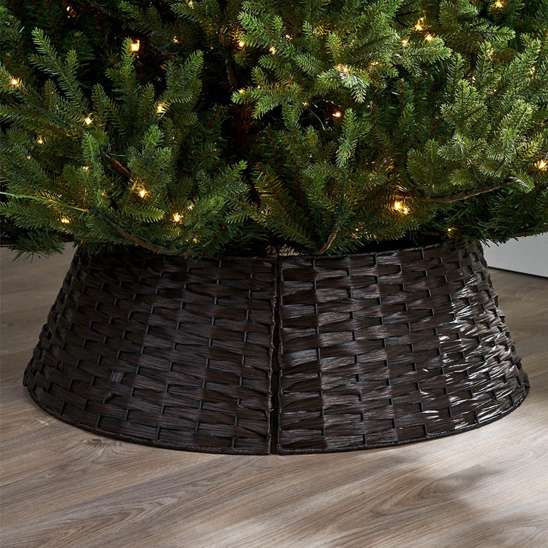 圣诞节新款ins北欧复古圣诞树装饰底座树篮树裙圆框围栏树围树
