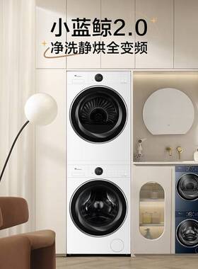 小.天鹅纯平全嵌小蓝鲸2.0本色蓝氧TG10VE80+TH10VE80全自动变频