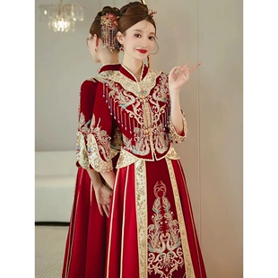 秀禾服夏季新娘敬酒服2023新款结婚礼服中式婚服秀和服女刺绣工艺