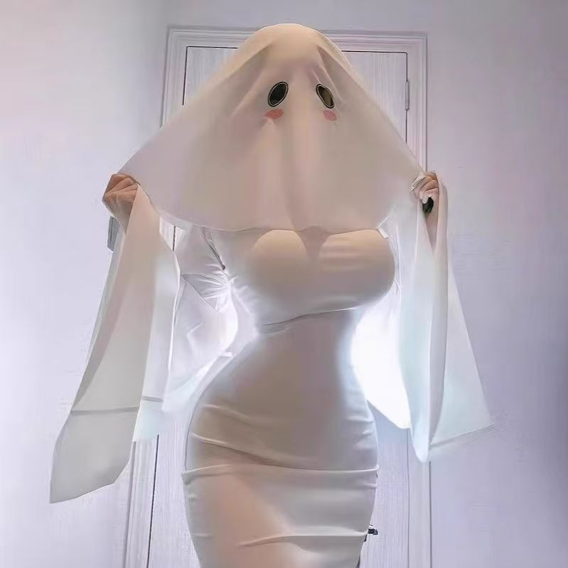 幽灵娘cos服杏子夫人同款可爱鬼cosplay万圣节舞台扮演面具厂家