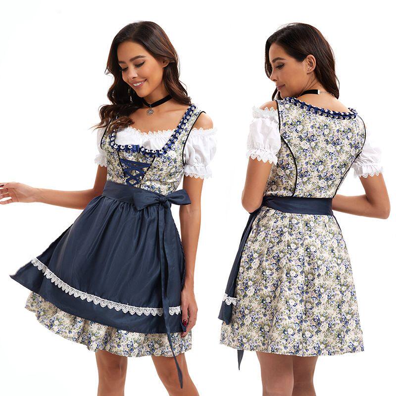 外贸德国慕尼黑啤酒狂欢节啤酒妹扮演服装巴伐利亚民族制服表演服