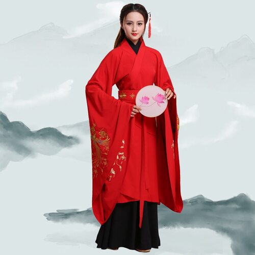 汉服女古装仙气飘逸古风超仙交领汉服仙女中国风刺绣演出服夏