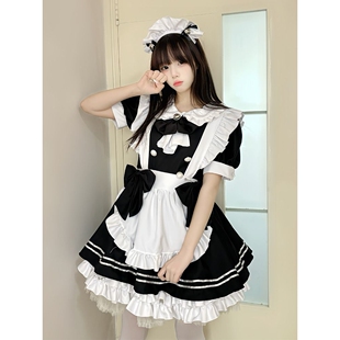 可爱洛丽塔黑白女装 女仆装 大佬连衣裙厂 日系二次元 原创2025年新款