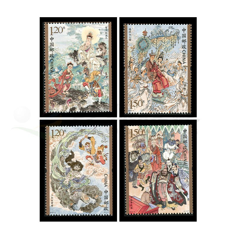 2019-6四大名著西游记三特种邮票第三组小版票大版票风琴折小型张