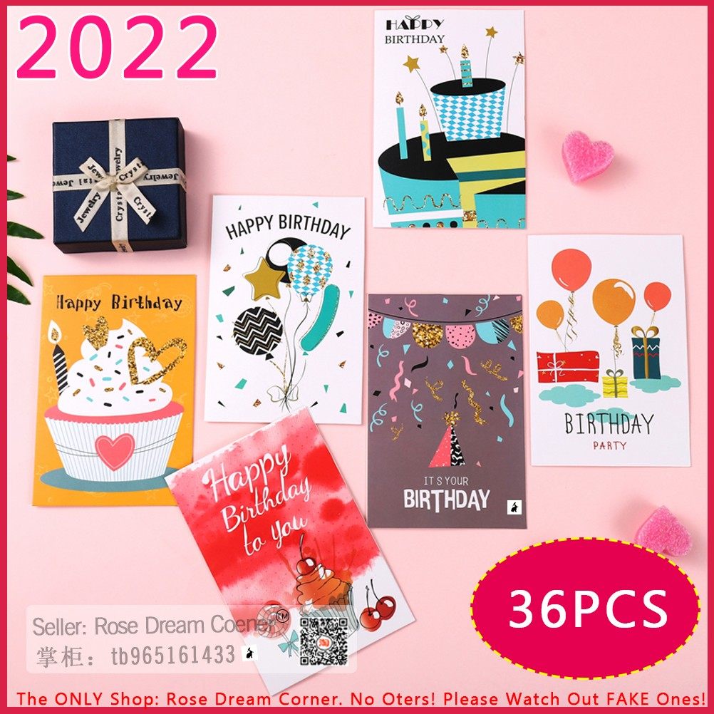 happy birthday cards mini thank you greeting card party gift