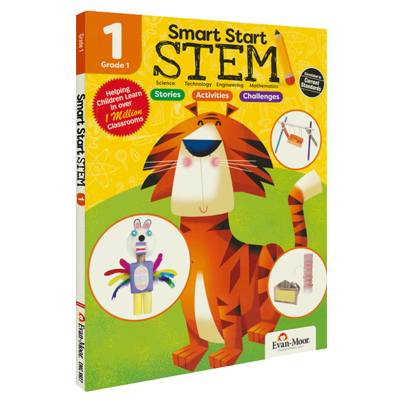 Evan Moor Smart Start STEM G1 英文原版教材 聪慧启蒙系列 幼儿园小学Science学科练习册