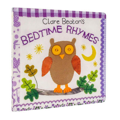 现货 进口英文原版 Clare Beaton's Bedtime Rhymes 克莱尔•比顿的睡前儿歌 儿童图文卡板书