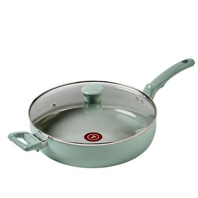 美国代购T-fal  Ceramic Non Stick Jumbo Cooker 陶瓷不粘煎炒锅