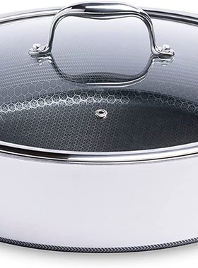美国代购HexClad  Hybrid Deep Sauté Pan 不粘锅深煎锅7夸脱