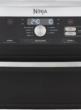 英国代购Ninja FlexDrawer Air Fryer AF500UK7合1空炸机烤箱双区