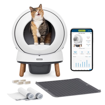 美国代购PetSafe Litter Box 高级气味控制免铲勺自清洁猫砂屋