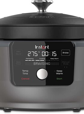 美国代购Instant Precision Dutch Oven 5合1智能荷兰锅烤箱 110